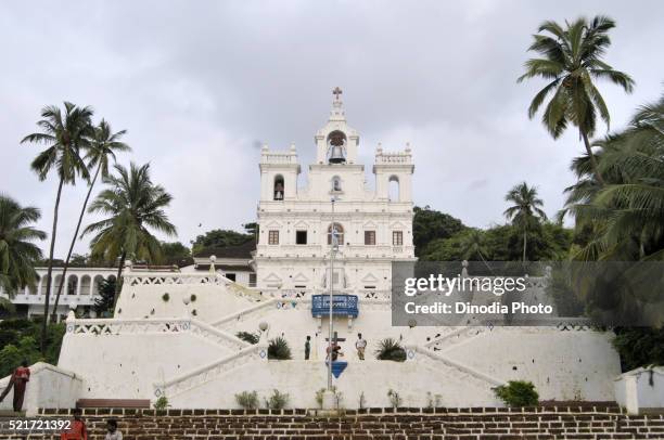 our lady of immaculate conception church in panjim at goa, india - goa - fotografias e filmes do acervo