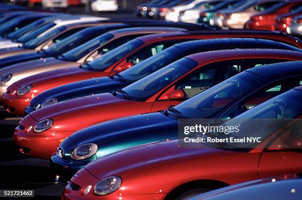 row of cars - television advertisement stock pictures, royalty-free photos & images