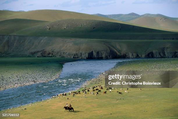 orkhon valley - orkhon river stock pictures, royalty-free photos & images