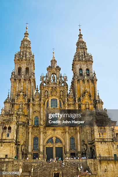 cathedral of santiago de compostela in spain - compostela stock pictures, royalty-free photos & images