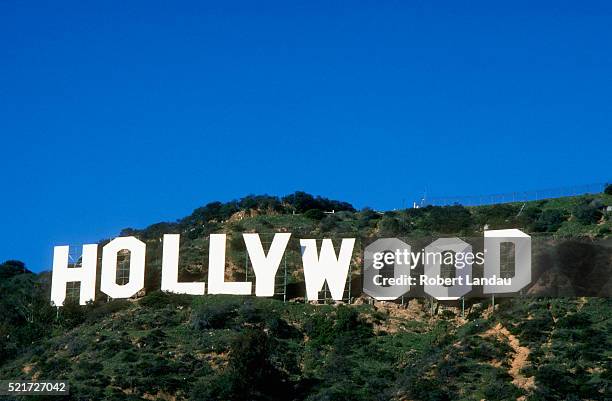 hollywood sign - archive hollwood hills stock pictures, royalty-free photos & images