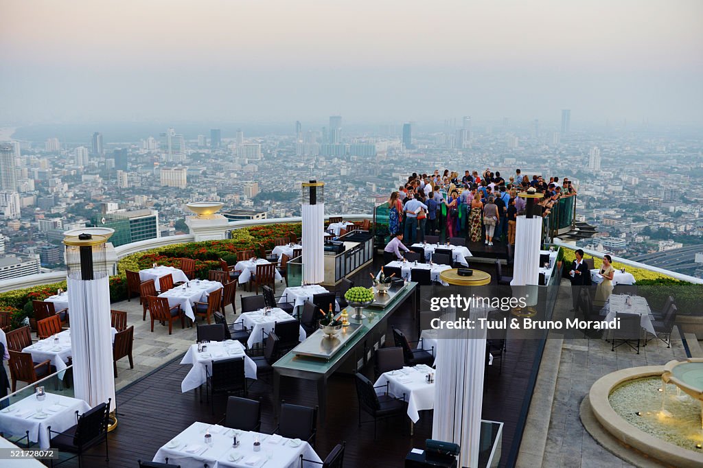 Thailand, Bangkok, Sirocco bar (Sky Bar) from Lebua hotel