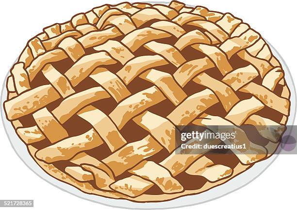 apple pie - apple pie white background stock illustrations