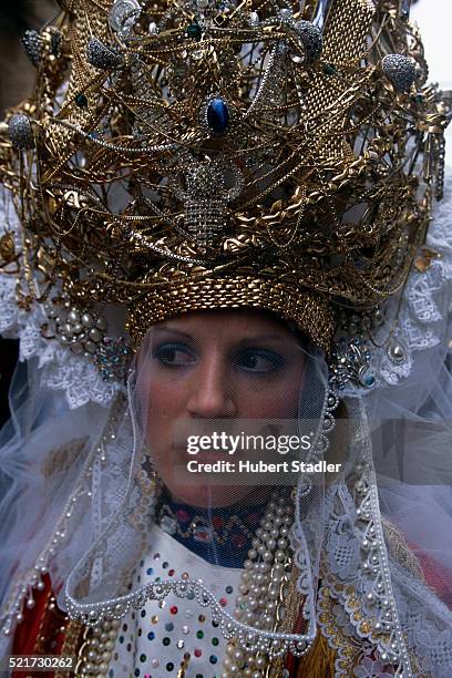 woman in easter procession in marsala - happy easter in italian stock pictures, royalty-free photos & images