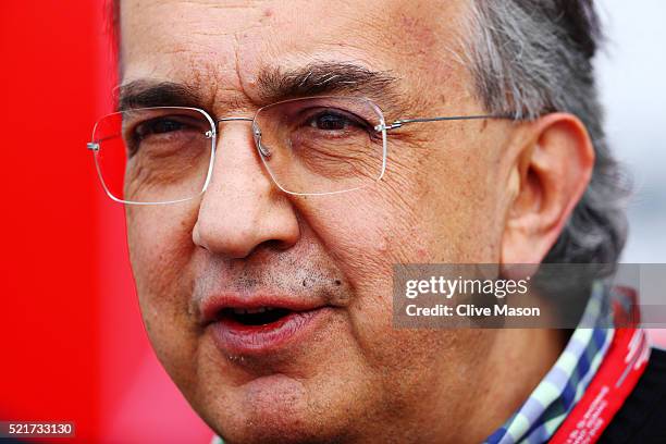 Sergio Marchionne, CEO of FIAT and Chairman of Ferrari in the Paddock ahead of the Formula One Grand Prix of China at Shanghai International Circuit...