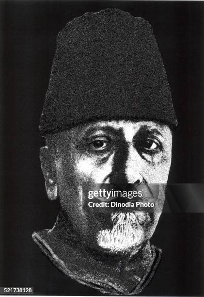 painting of indian freedom fighters maulana abul kalam azad, mumbai, maharashtra, india, asia - azad abul kalam stock pictures, royalty-free photos & images