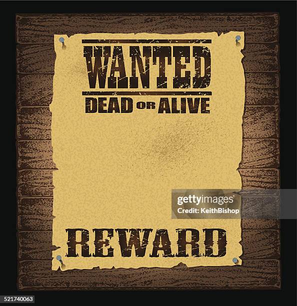 bildbanksillustrationer, clip art samt tecknat material och ikoner med wanted poster background - efterlyst-affisch