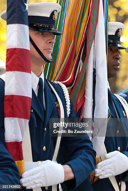 veterans day parade - united states coast guard uniform stock pictures, royalty-free photos & images