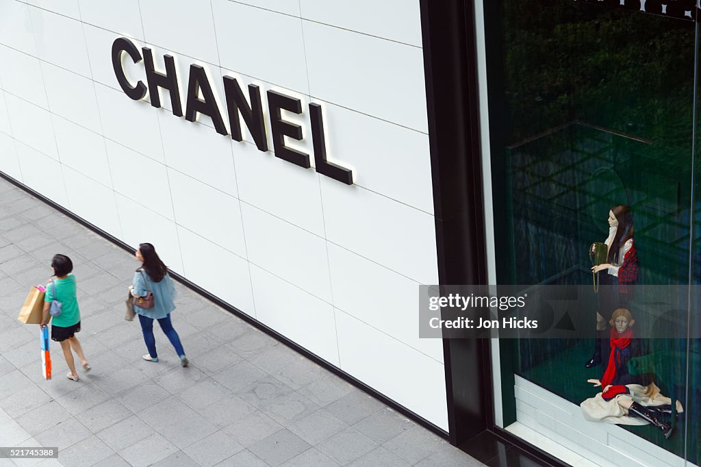 The Chanel store in Xinyi District, Taipei, Taiwan.