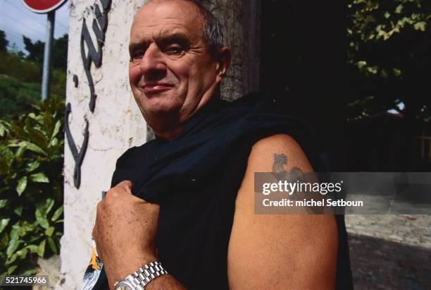 chef paul bocuse with tattoo - bocuse stock pictures, royalty-free photos & images