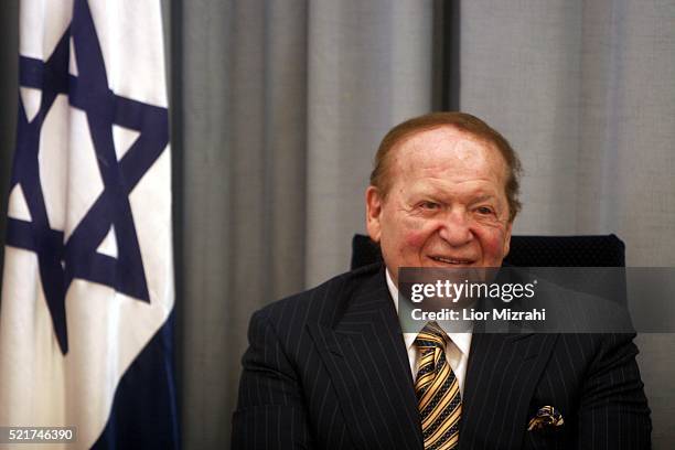 Philanthropist Sheldon Adelson is seen during a ceremony in The Israeli President house on August 12, 2007 in Jerusalem, Israel.
