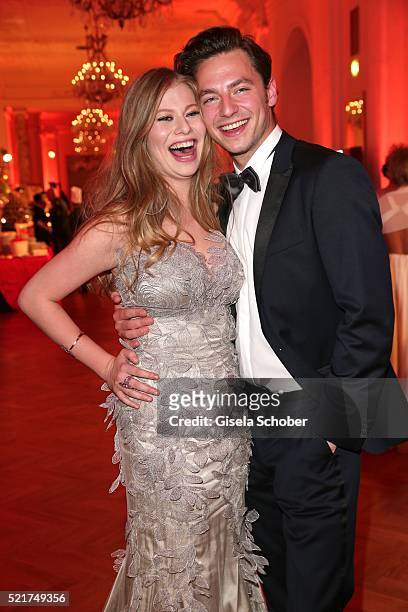 Zoe Straub and her boyfriend Kaspar Leuhusen during the 27th ROMY Award 2015 at Hofburg Vienna on April 16, 2016 in Vienna, Austria.