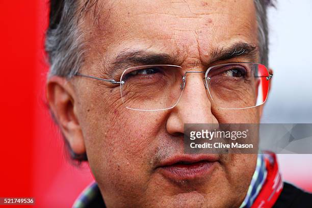 Sergio Marchionne, CEO of FIAT and Chairman of Ferrari in the Paddock ahead of the Formula One Grand Prix of China at Shanghai International Circuit...