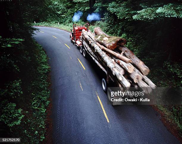 Logging Truck Hauling Logs