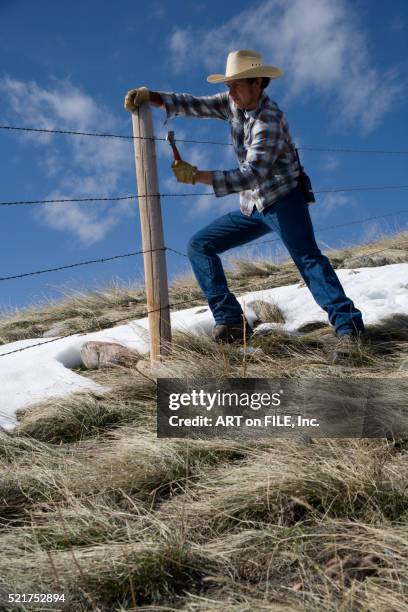 Fixing Ranch 167 Fix Farm Fencing Stock Photos, High-Res Pictures, and Images ...