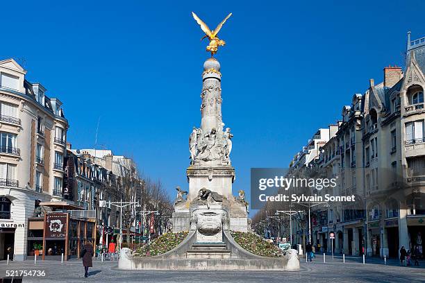 place drouet d'erlon in reims - reims stock pictures, royalty-free photos & images