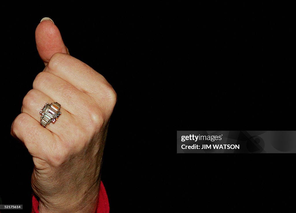 Camilla Parker Bowles shows off her enga