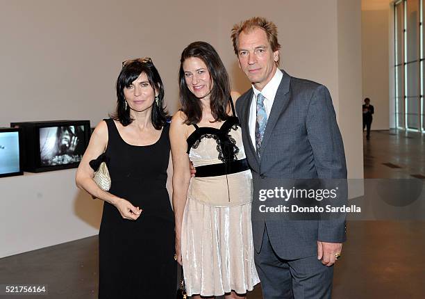 Evgenia Citkowitz, Katherine Ross and actor Julian Sands attend the LACMA 2016 Collectors Committee Gala on April 16, 2016 in Los Angeles, California.