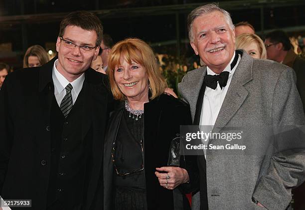 Michael Ballhaus arrives with his wife Helga and son Sebastian at the "Man To Man" Premiere, the Opening Night of the 55th annual Berlinale...