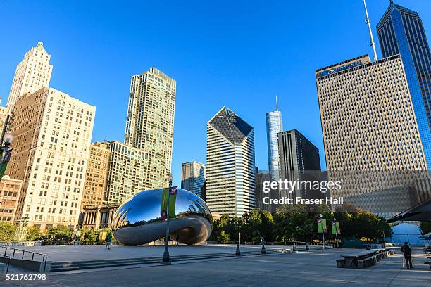 millennium park, chicago - chicago sculpture stock pictures, royalty-free photos & images