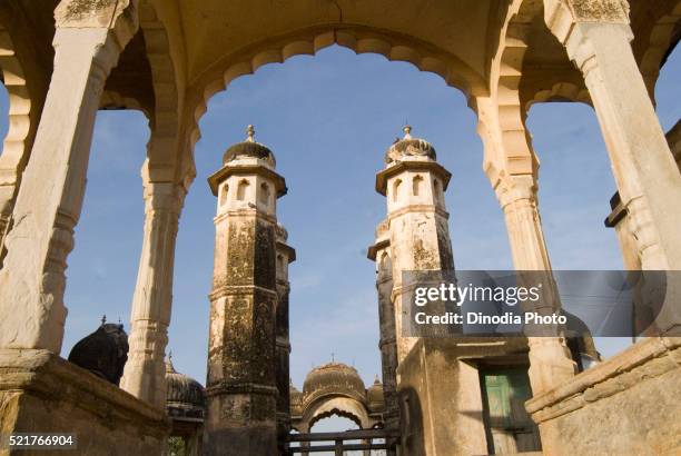 minarates of haveli mandawa bikaner rajasthan india asia - bikaner stock pictures, royalty-free photos & images