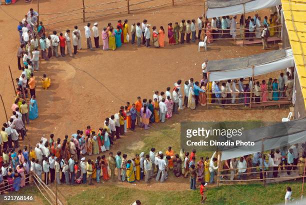 voters standing in queue to cast vote bombay mumbai, maharashtra, india - election stock pictures, royalty-free photos & images