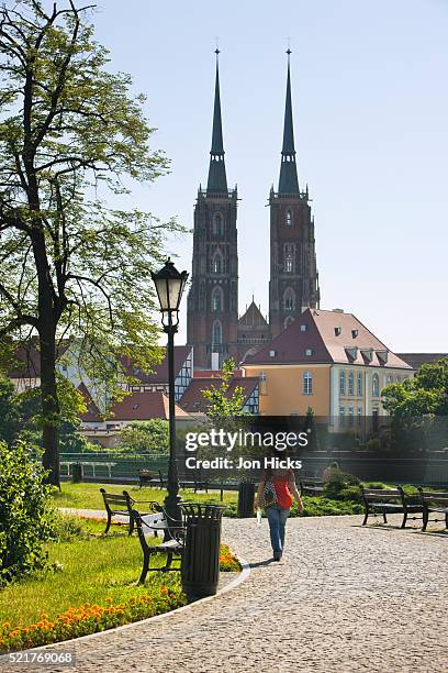 cathedral of st john the baptist - wroclaw photos et images de collection