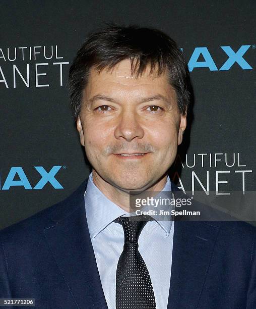 Russia Space Agency cosmonaut, Oleg Kononenko attends "A Beautiful Planet" New York premiere at AMC Loews Lincoln Square on April 16, 2016 in New...
