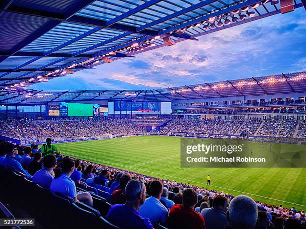 sporting park, sporting kansas city, kansas city kansas - football crowd stock pictures, royalty-free photos & images