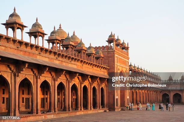 india, uttar pradesh, fatehpur sikri, jama masjid (16th c) - fatehpur sikri - fotografias e filmes do acervo