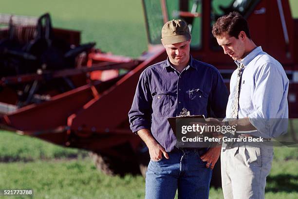 farmer meeting with businessman - agricultural policy stock pictures, royalty-free photos & images