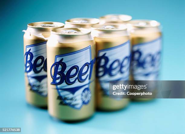 a six pack of beer - six pack stock-fotos und bilder