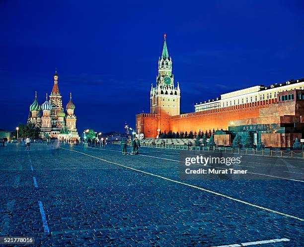 red square in moscow - óblast de moscú fotografías e imágenes de stock