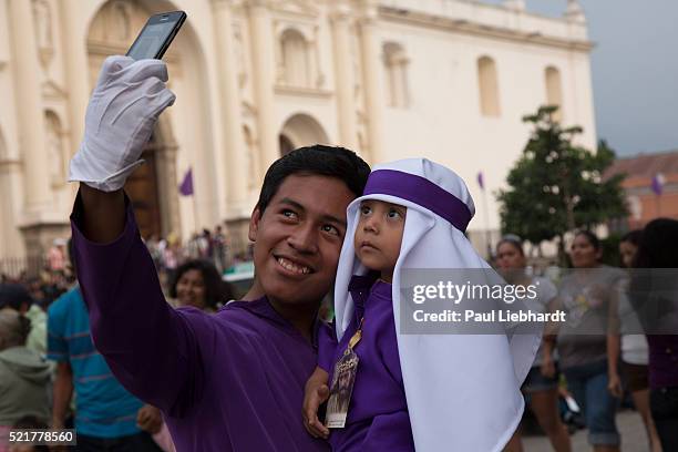 a selfie during semana santa - semana stock pictures, royalty-free photos & images