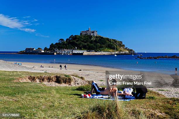 st. michael's mount - penzance stock pictures, royalty-free photos & images