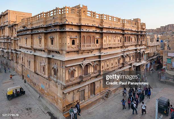 patwa-ki-haveli, jaisalmer, rajasthan, india - jaisalmer stock pictures, royalty-free photos & images