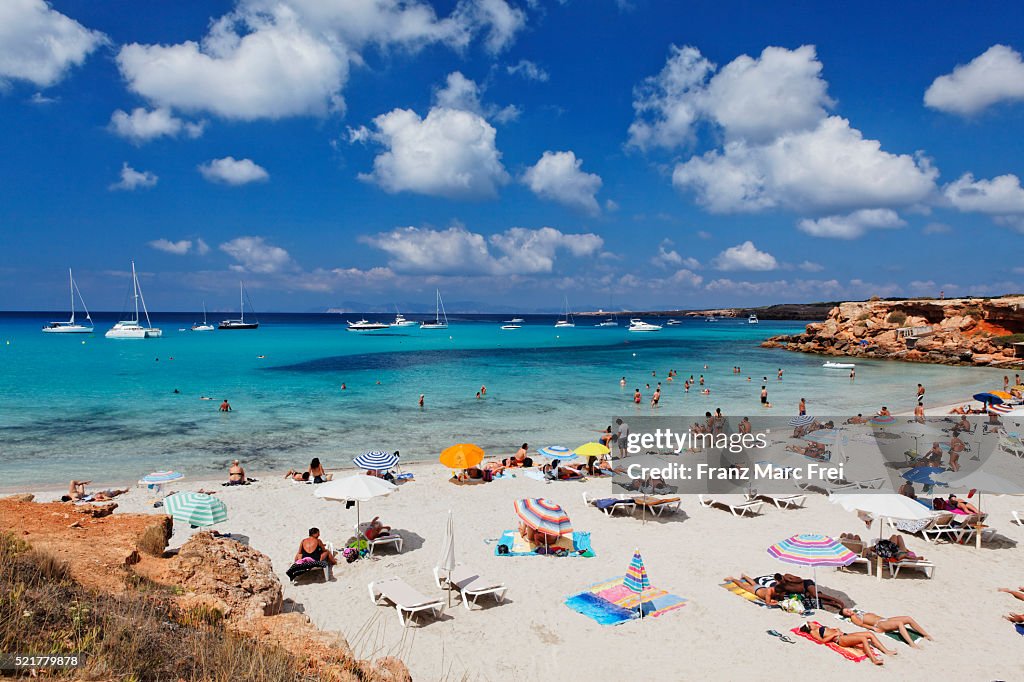 Beach in Cala Saona, Formentera, Balearic Islands, Spain
