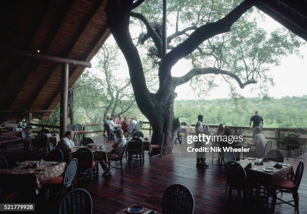 Diners Enjoying a Meal at Restaurant at Londolozi Game Reserve
