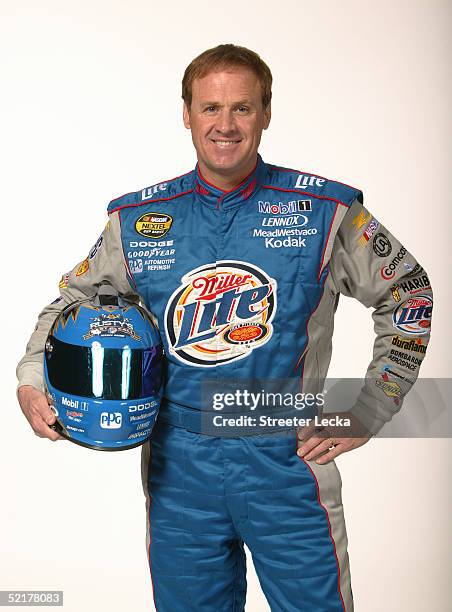 Rusty Wallace, driver of the Penske Racing Miller Lite Dodge, is shown during media day at the NASCAR Nextel Cup Daytona 500 February 10, 2005 at the...