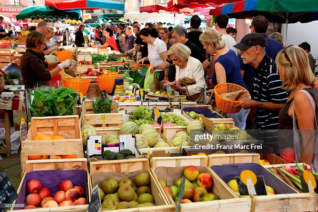 Saturday market, Place Richelme, Aix-en-Provence
