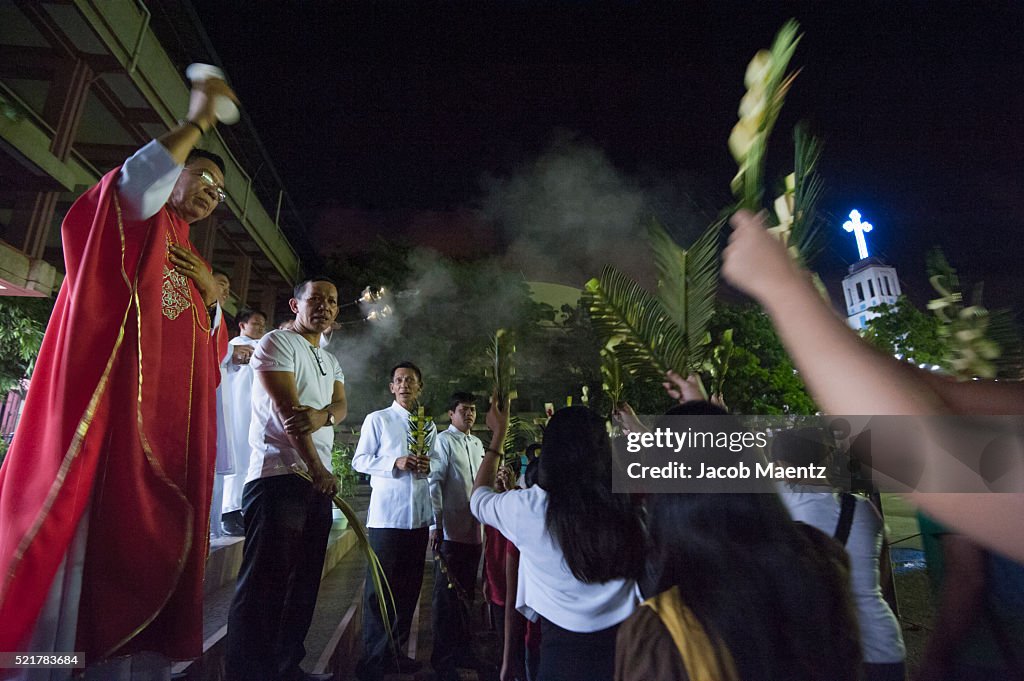 Blessing of palms on Palm Sunday