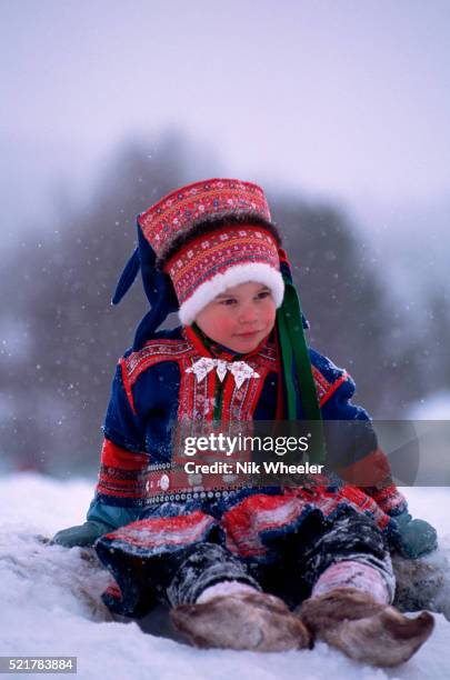 Lapp Child in Traditional Costume
