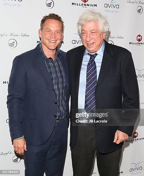 Cole Hauser and Avi Lerner attend A Gala to honor Avi Lerner and Millennium Films at The Beverly Hills Hotel on April 16, 2016 in Beverly Hills,...