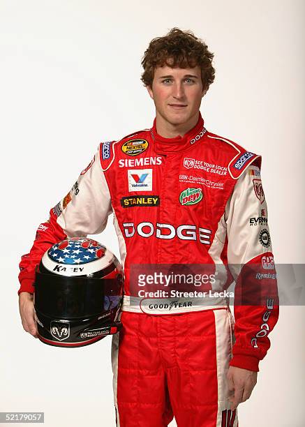Portrait of Kasey Kahne, driver of the Evernham Motorsports Dodge Charger during Media Day at the NASCAR Nextel Cup Daytona 500 on February 10, 2005...