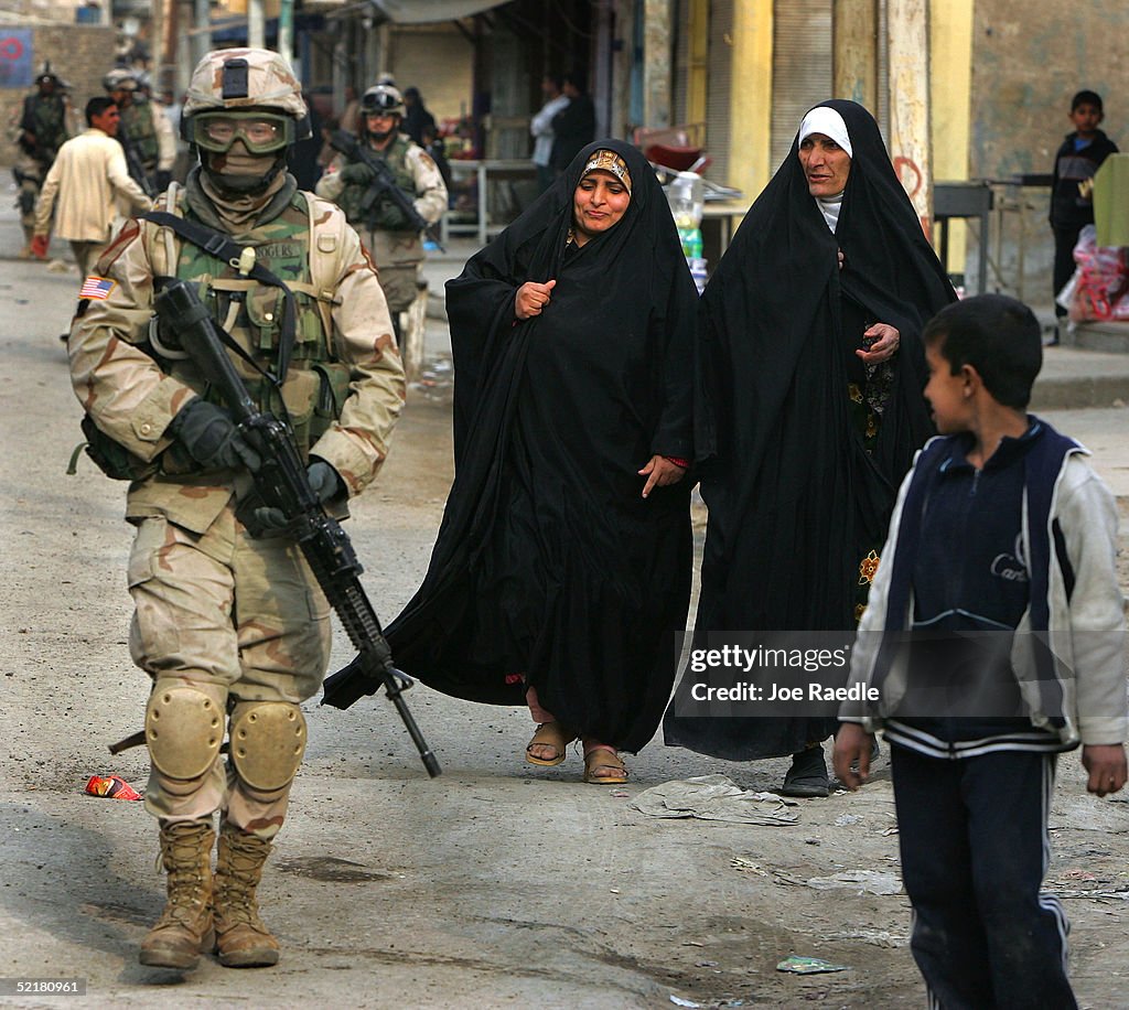 U.S. Troops Patrol Baghdad As Country Awaits Election Results