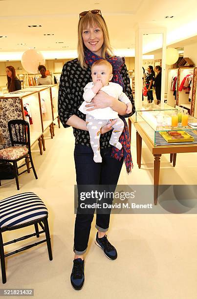 Jade Parfitt and daughter Tabitha attend as Harrods host a brunch to celebrate the launch of their newest department: Mini Superbrands on April 17,...