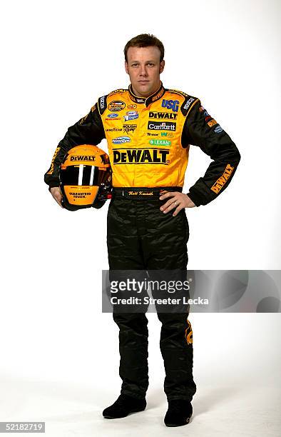 Portrait of Matt Kenseth, driver of the DeWalt Ford, during Media Day at the NASCAR Nextel Cup Daytona 500 on February 10, 2005 at the Daytona...