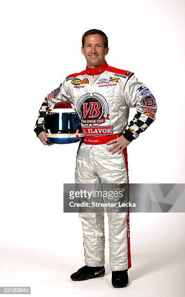 Portrait of John Andretti, driver of the VB Ford, during Media Day at the NASCAR Nextel Cup Daytona 500 on February 10, 2005 at the Daytona...