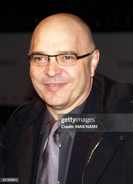 British film director Anthony Minghella arrives at the London Party on the eve of the British Academy Film Awards, in London, 11 February 2005.