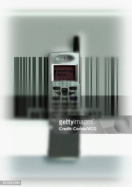 ilustrações de stock, clip art, desenhos animados e ícones de barcoded cellular phone - corbis